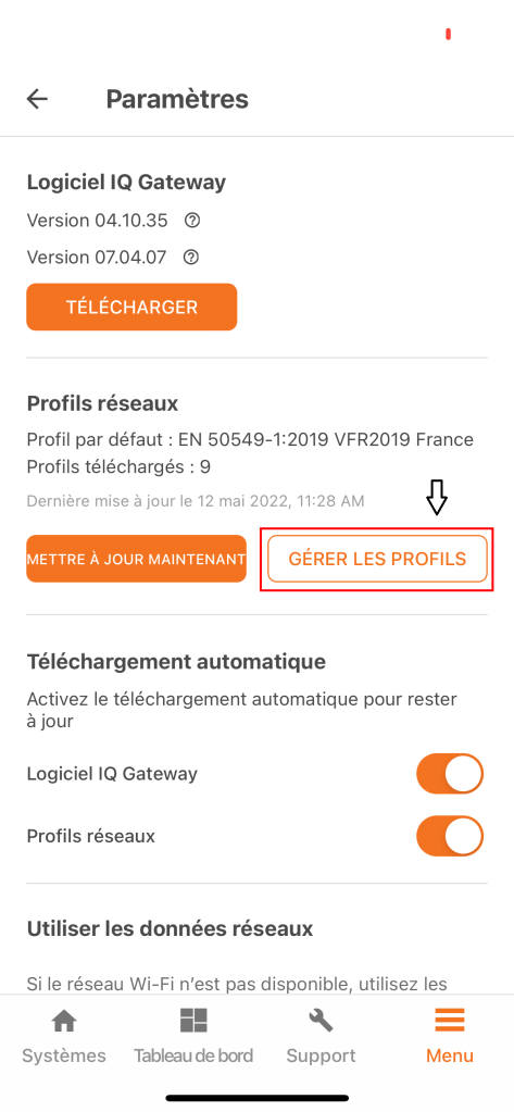changer profil utilisateur enphase envoy s metered etape 3
