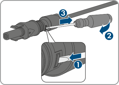 demonter connecteur DC Sunclix etape 1