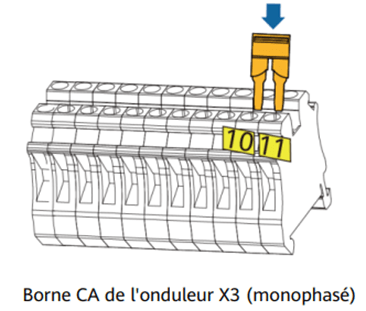 raccordement backupbox huawei pose plaque court circuit monophase