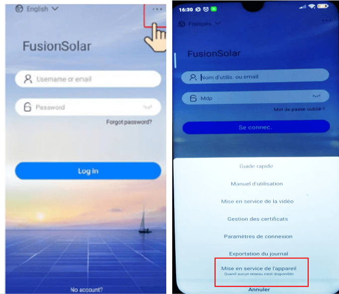 Installation fusion solar etape 2