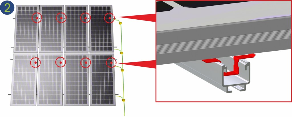 notice mise a la terre des panneaux avec terragrif