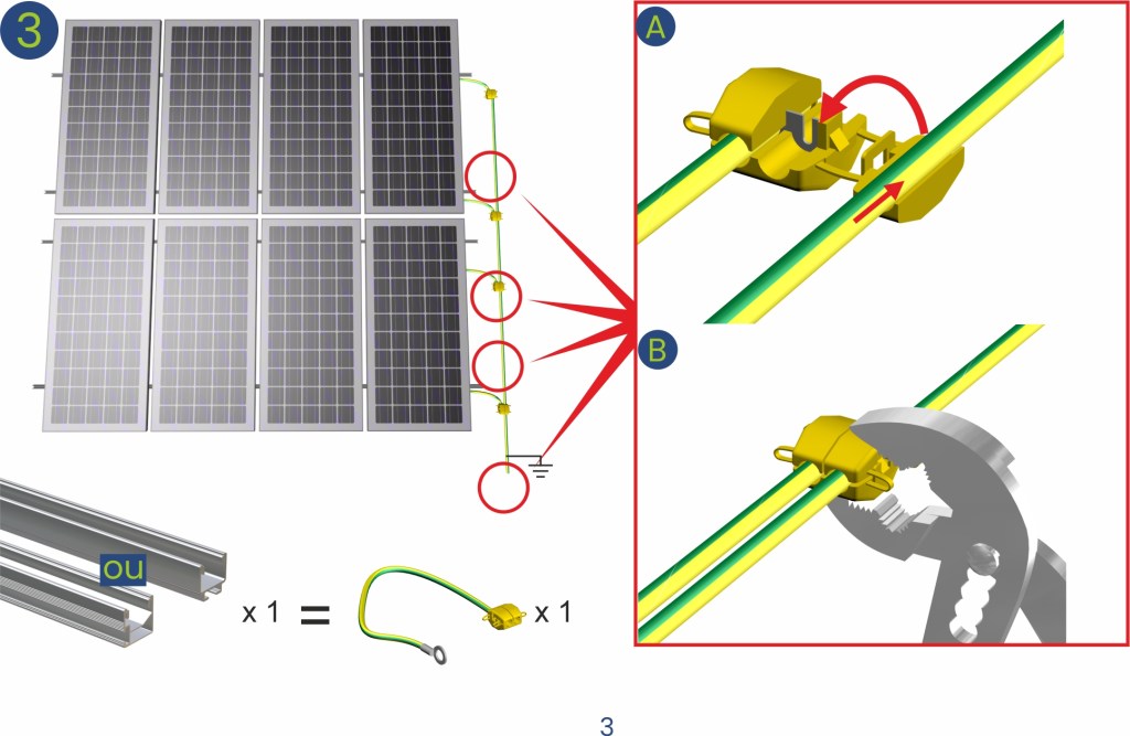 Notice mise a la terre des panneaux sur les rails K2