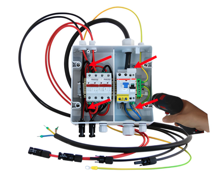 pose de coffret acdc pour onduleur huawei sun2000