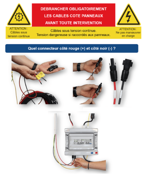 raccordement mc4 panneaux solaires
