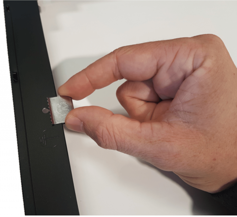 position terragrif sur cadre panneau solaire